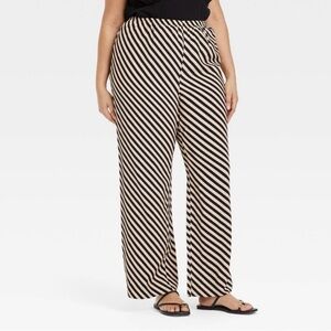 NWT A New Day Mid Rise Pull On Wide Leg Pants Size XXL